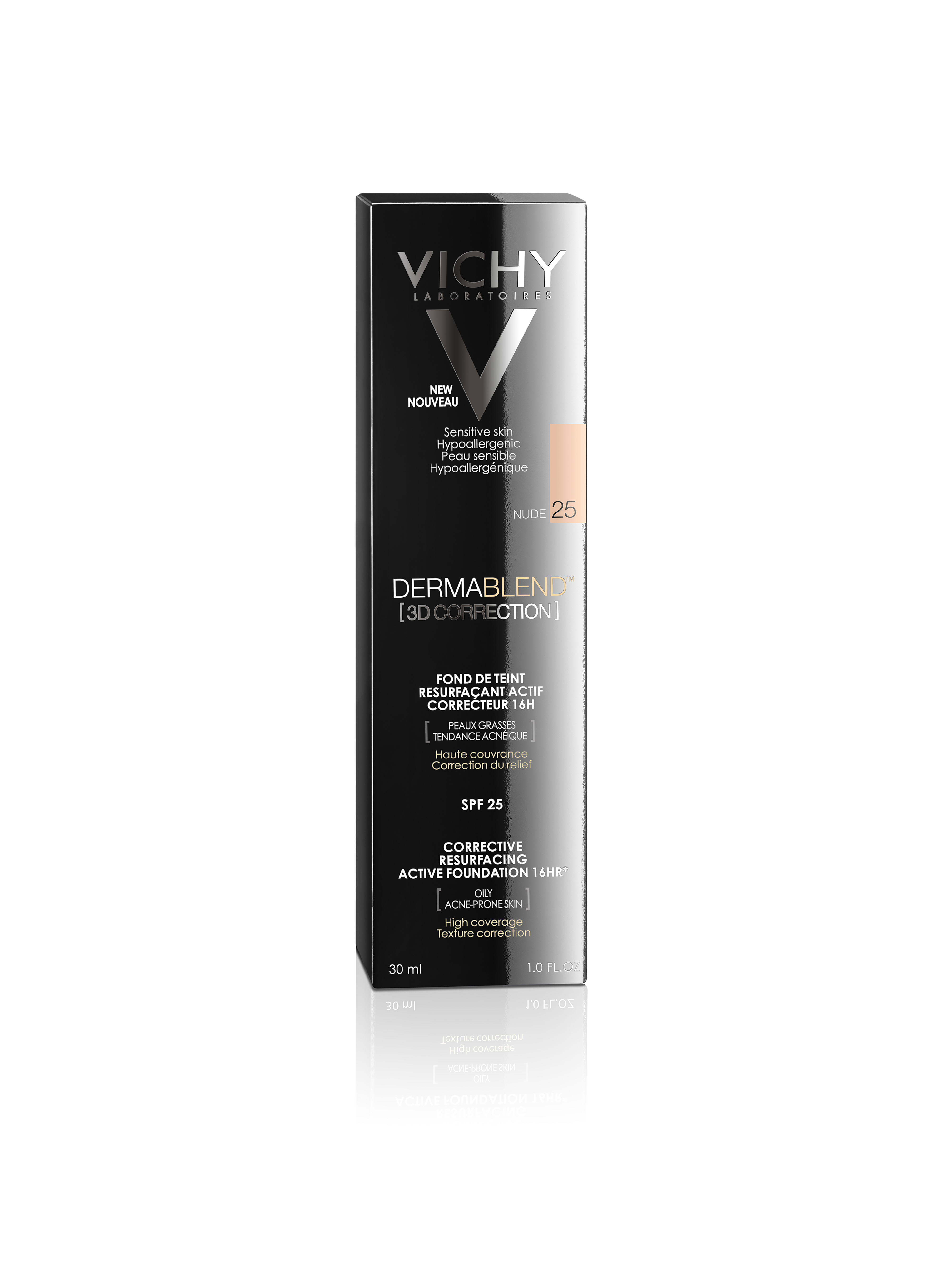 Матуючий тональний крем Vichy Dermablend 3-D, для вирівнювання поверхні шкіри, відтінок 25, 30 мл (M9005701) - фото 3