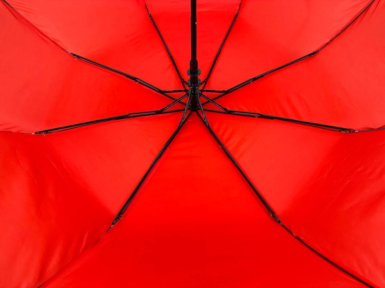 Женский складной зонтик полуавтомат Toprain 98 см красный - фото 6
