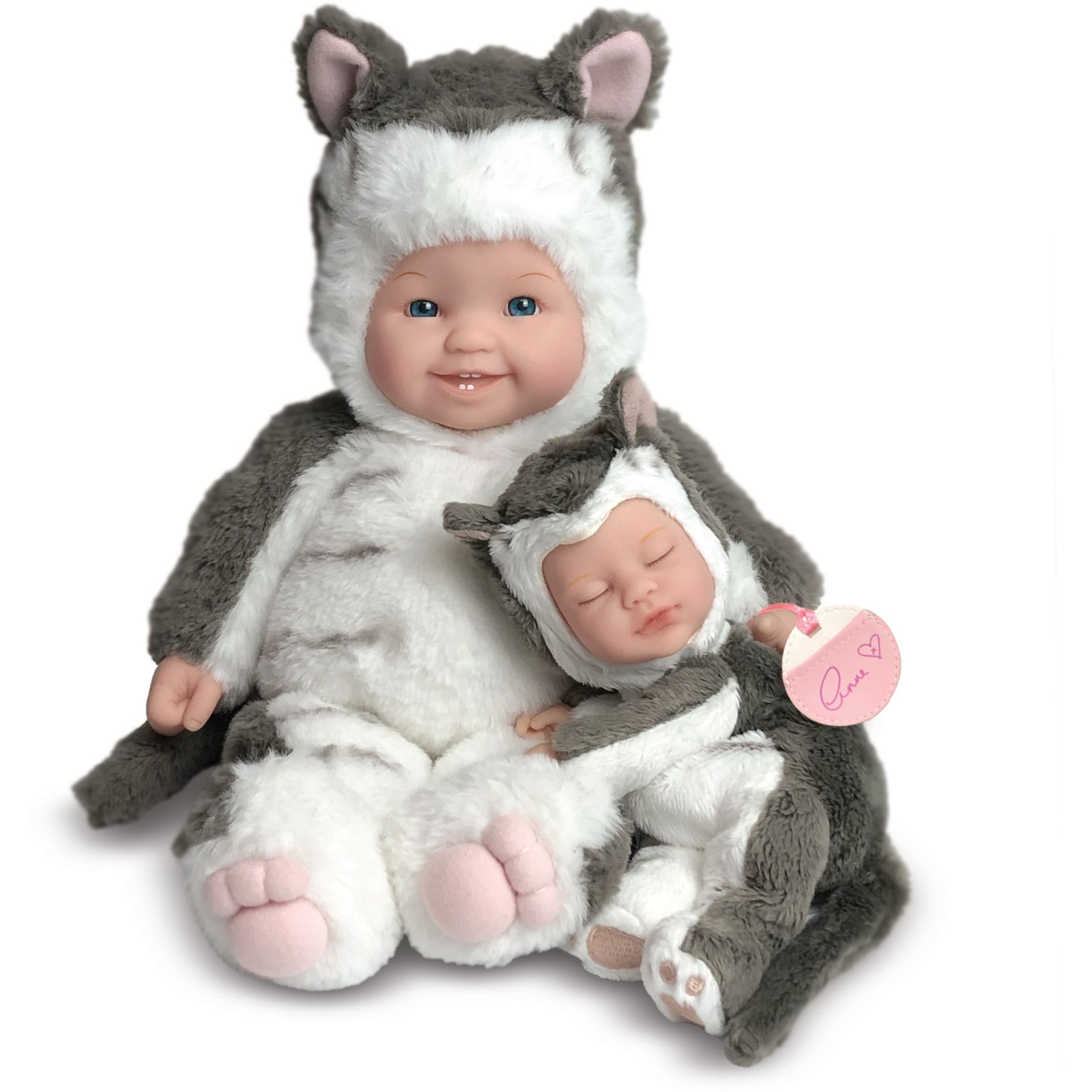 Набор кукол Anne Geddes Маленькие сестры Котята 38 см и 23 см (575706) - фото 1