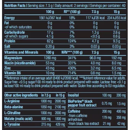 Передтренік BioTech Black Blood CAF+ Blue grape 300 г - фото 2