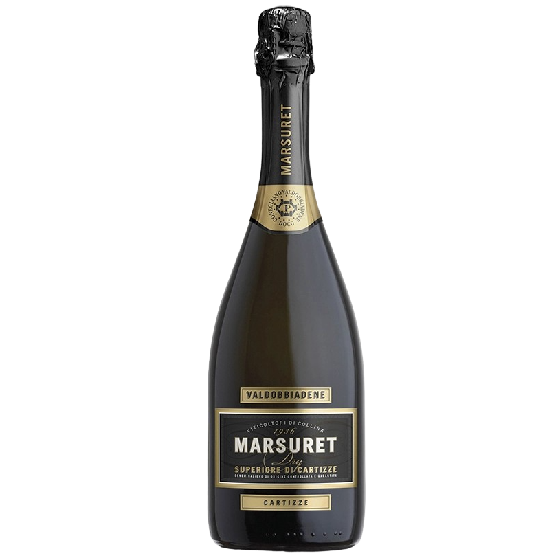 Ігристе вино Marsuret Cartizze Valdobbiadene Prosecco Superiore DOCG Dry, біле, сухе, 0,75 л - фото 1