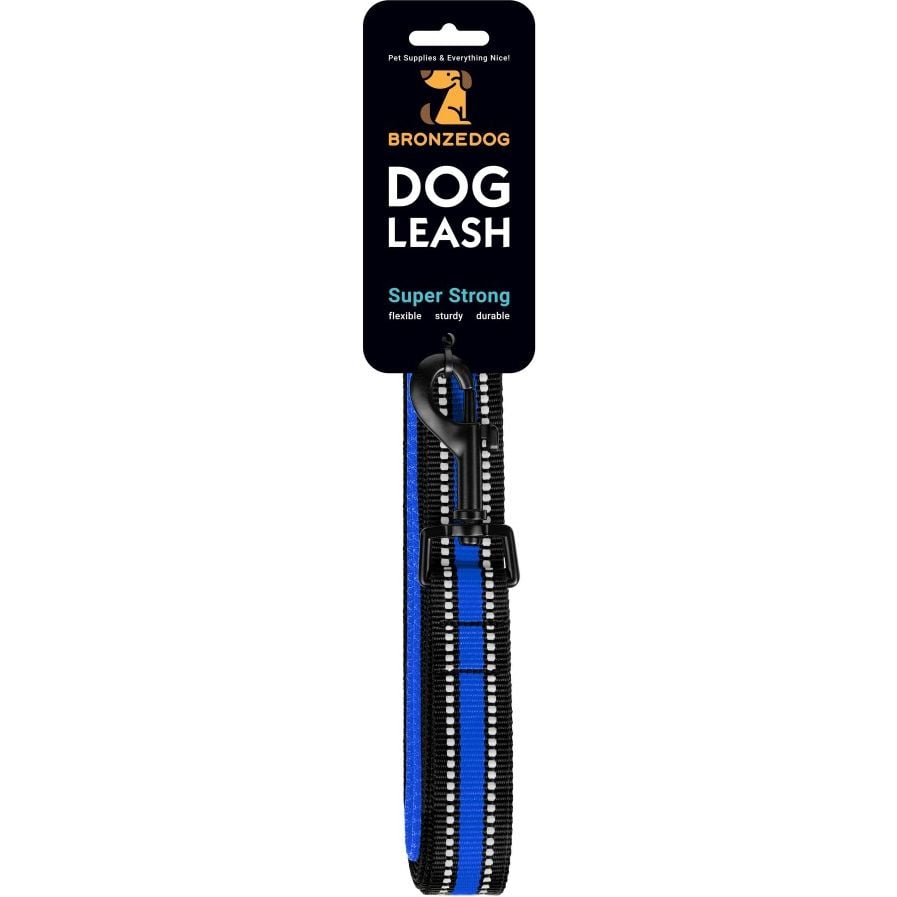Повідець для собак BronzeDog Mesh, розмір М, 200х2 см, синій - фото 6