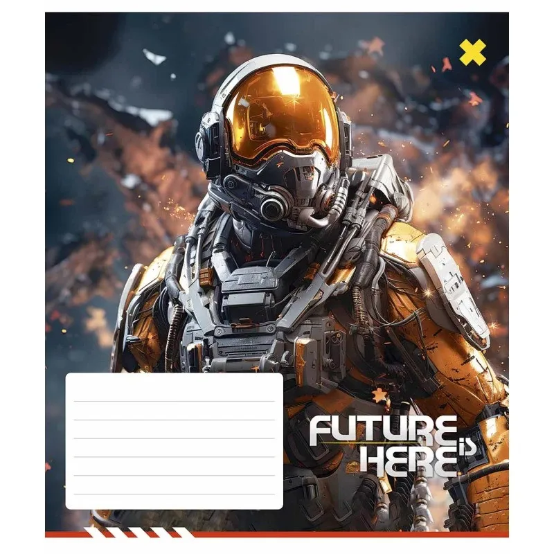 Тетрадь ученическая Школярик Future is Here 012-3417K-3 в клеточку 12 листов - фото 1