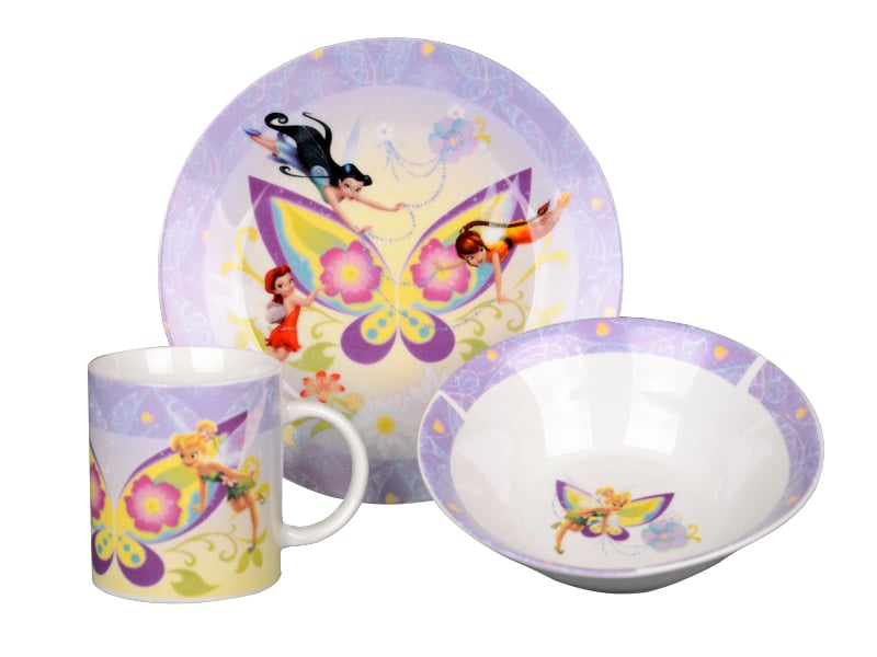 Набір дитячого посуду Lefard Чарівні феї, 3 предмети, різнобарв'я (39-127) - фото 1