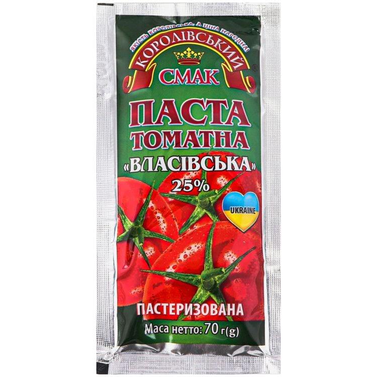 Паста томатна Королівський смак Власівська 25%, 70 г (753988) - фото 1