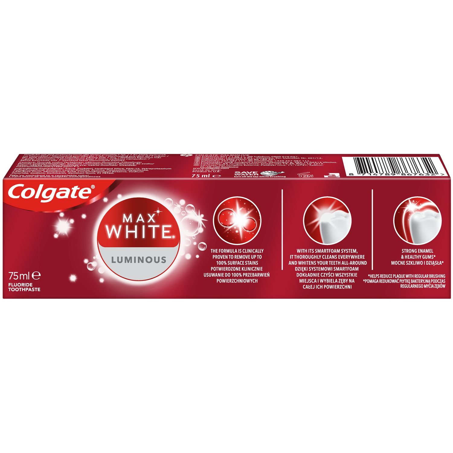 Зубна паста ColgateMax White Luminous 75 мл - фото 6