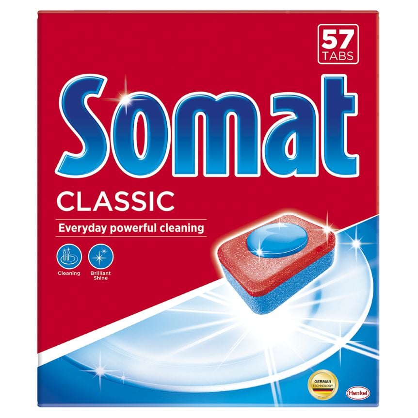 Таблетки для мытья посуды в посудомоечной машине Somat Classic, 57 таблеток - фото 1