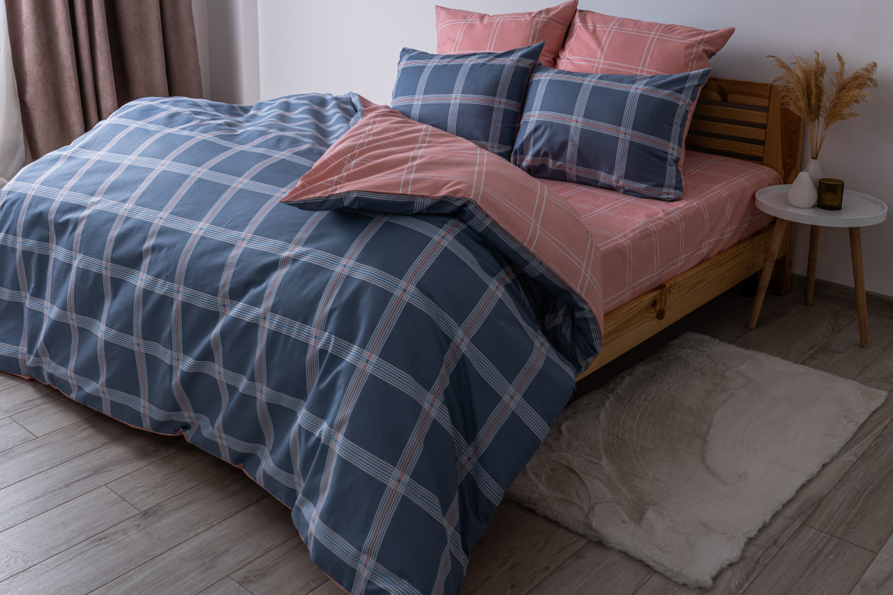Комплект постельного белья ТЕП Soft dreams Wonderful Life двуспальный серый с розовым (2-03858_26055) - фото 2