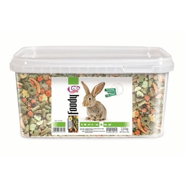 Полнорационный корм для кроликов Lolopets, 2 кг (LO-71261) - фото 1
