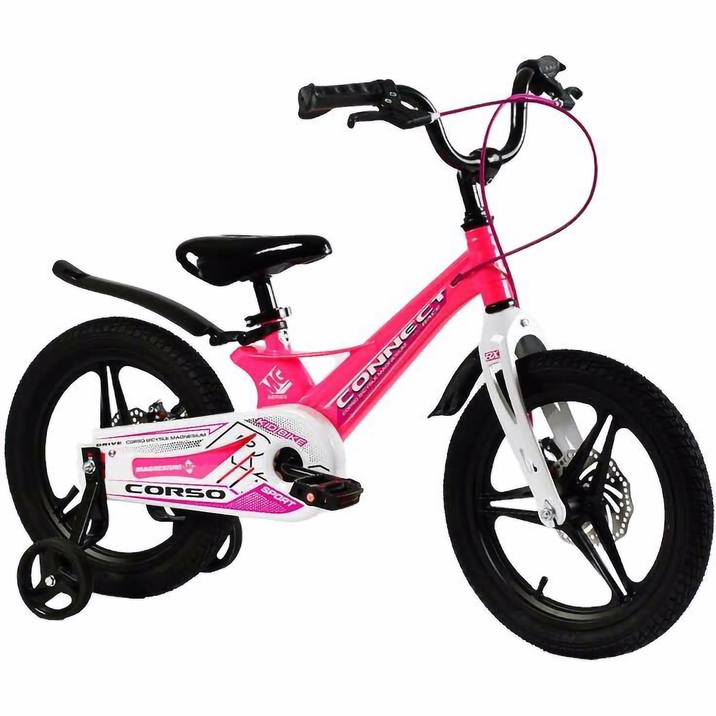 Дитячий велосипед Corso Connect 16 дюймів рожево-білий 283773 - фото 1