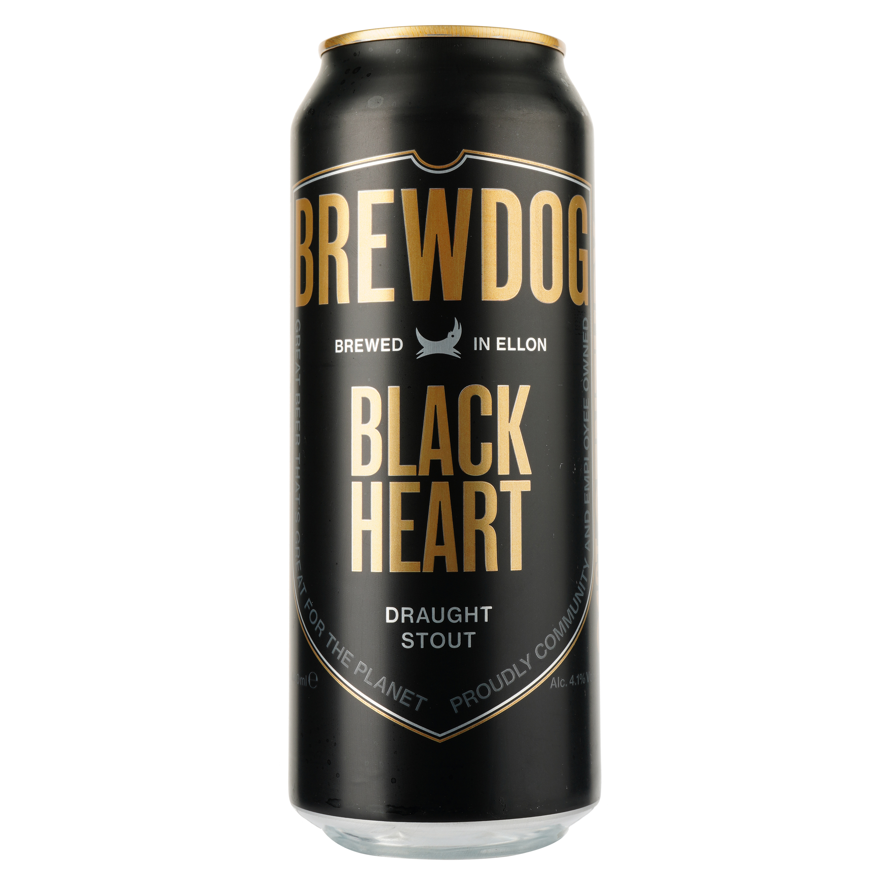 Пиво BrewDog Black Heart, темное, 4,1%, ж/б, 0,44 л - фото 1