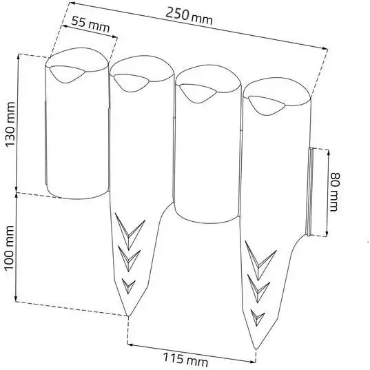 Палисад Prosperplast Garden Border трубчатый 2.5 м коричневый (IPBO-R222) - фото 7