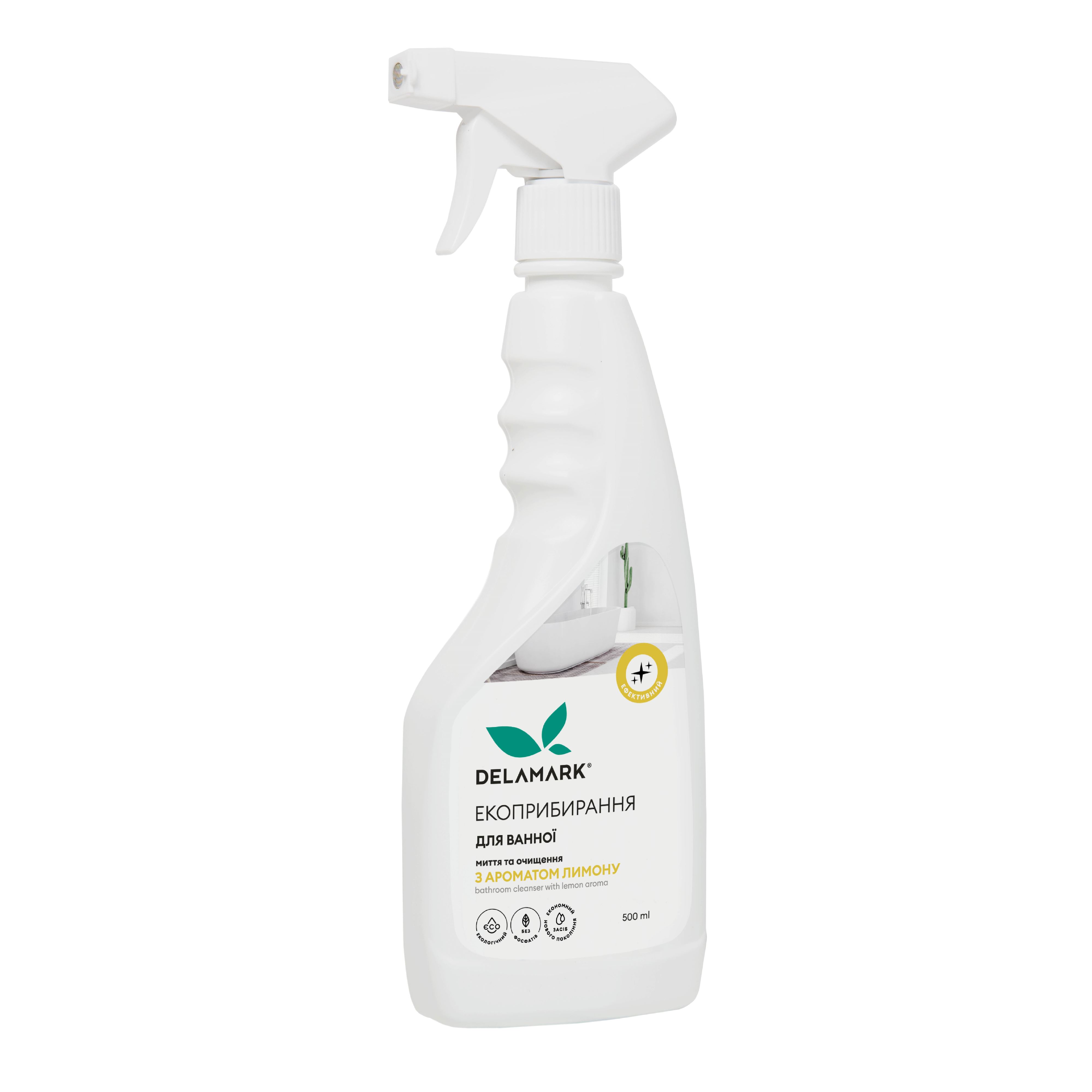 Универсальное средство для мытья ванной комнаты DeLaMark с ароматом лимона, 0,5 л - фото 1