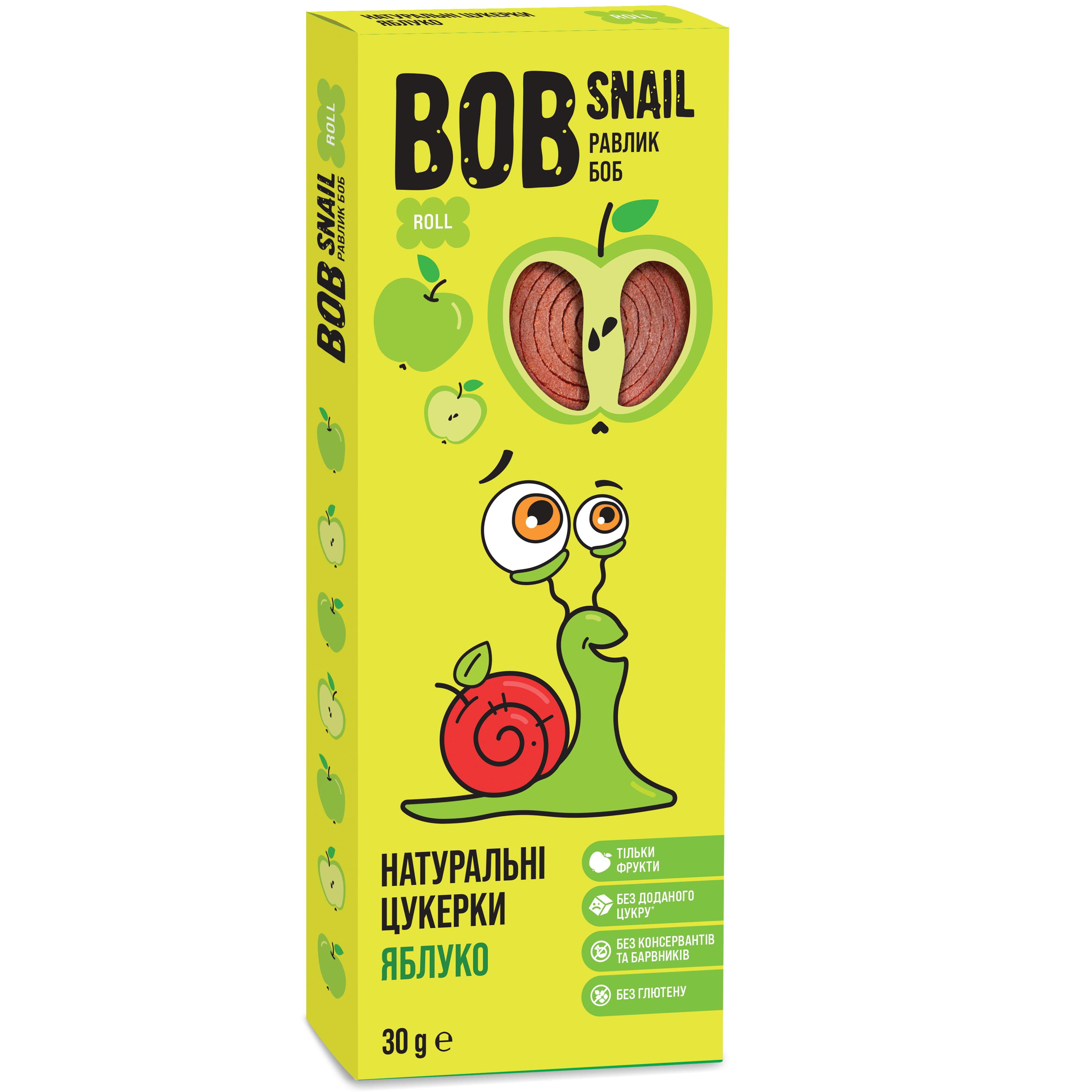 Фруктовые яблочные конфеты Bob Snail 30 г - фото 1