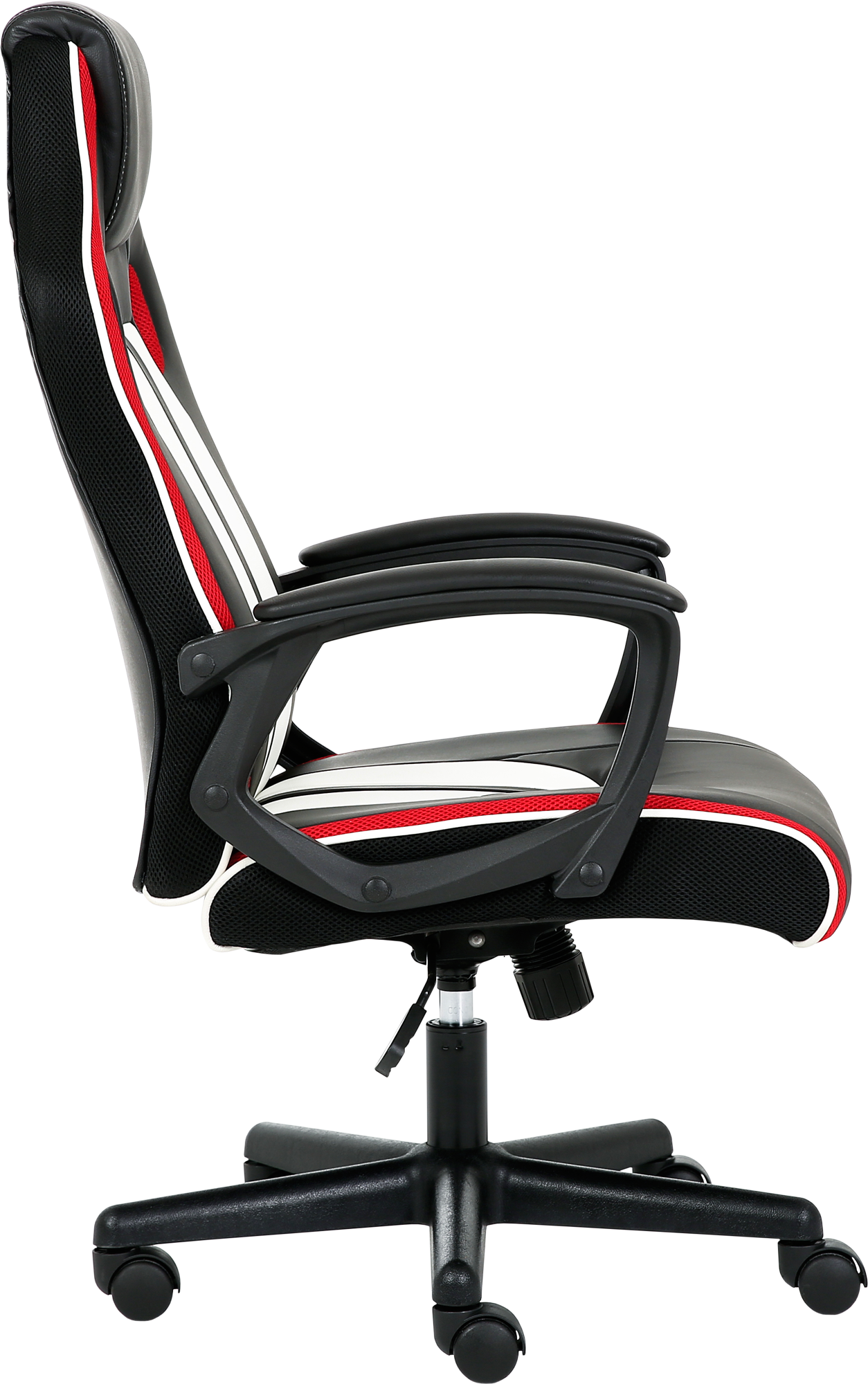 Геймерское кресло GT Racer черное с белым и красным (X-2301 Black/White/Red) - фото 3