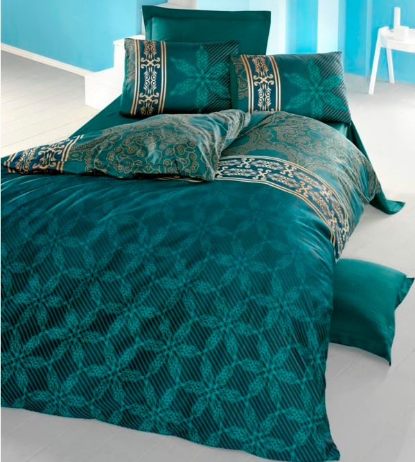 Комплект постельного белья Victoria Sateen Alisa, 200х220, сатин, зеленый (2200000028440) - фото 1