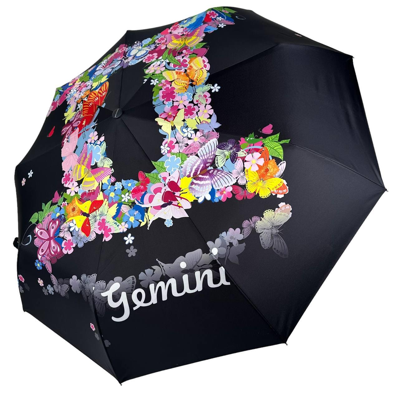 Жіноча складана парасолька повний автомат Rain 98 см чорна - фото 9