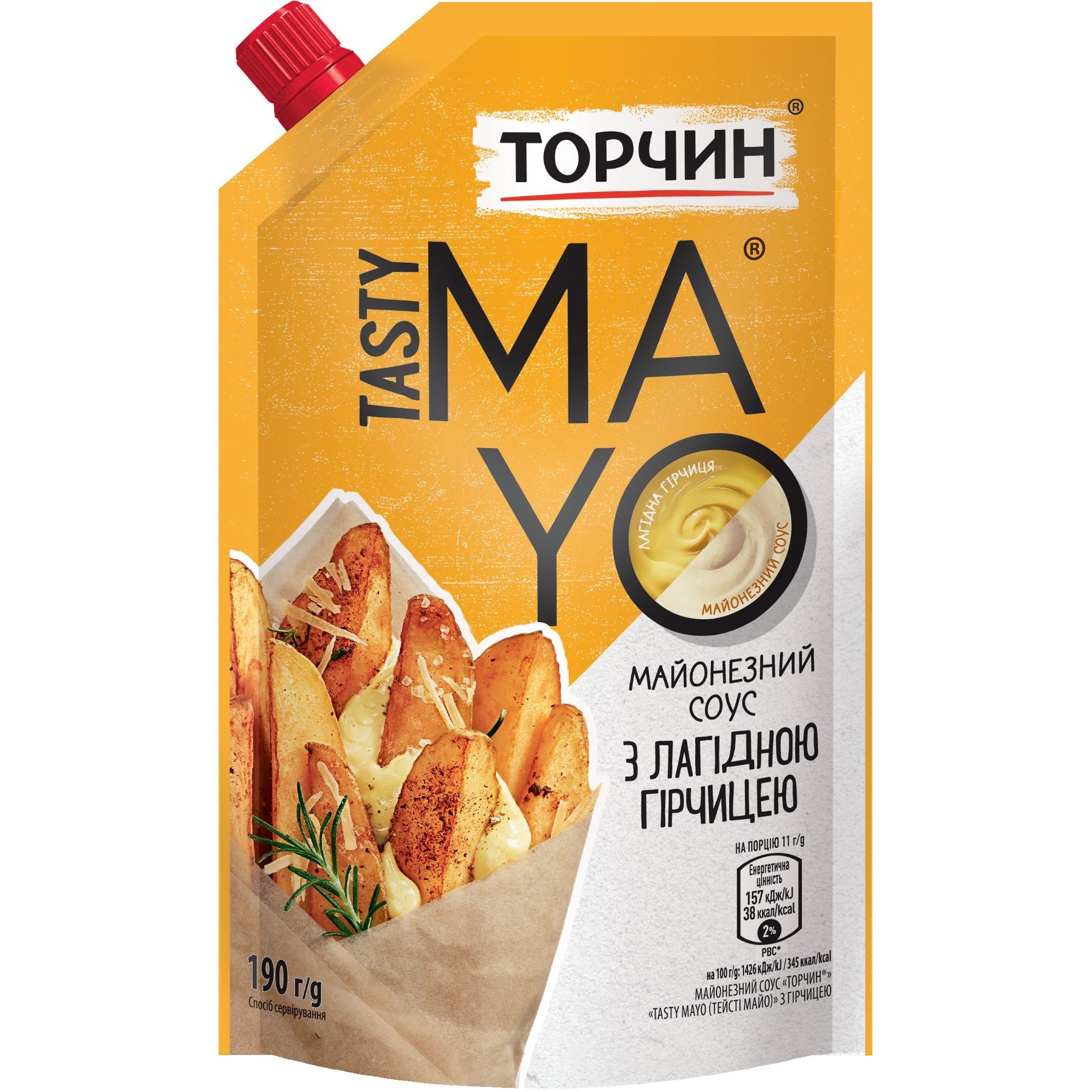 Майонезный соус Торчин Tasty Mayo с горчицей 190 г - фото 1