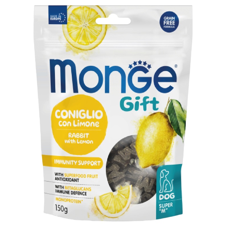 Лакомство для собак Monge Gift Dog Immunity support, кролик с лимоном, 150 г (70085700) - фото 1