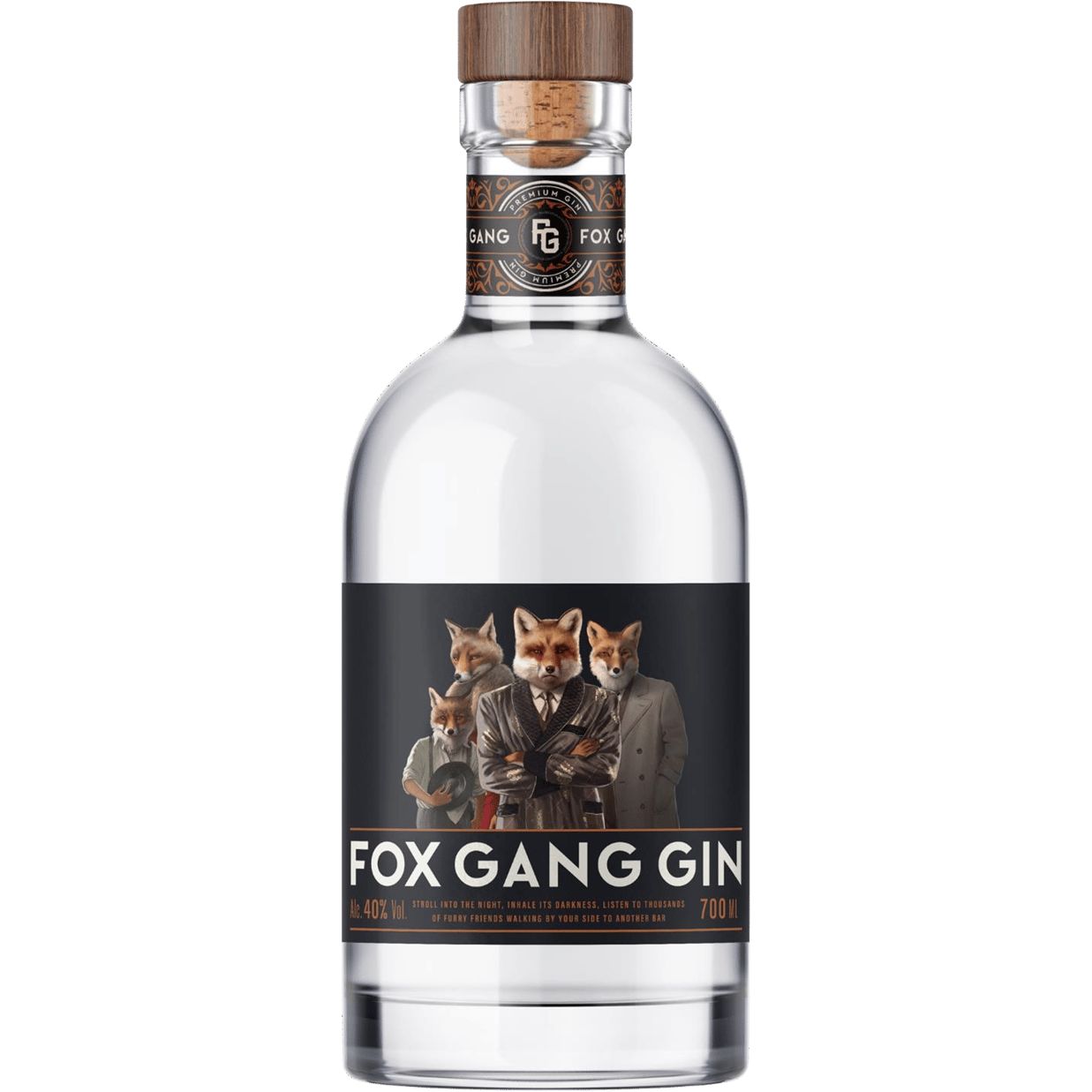 Джин Fox Gang Gin, 40%, 0,7 л - фото 1