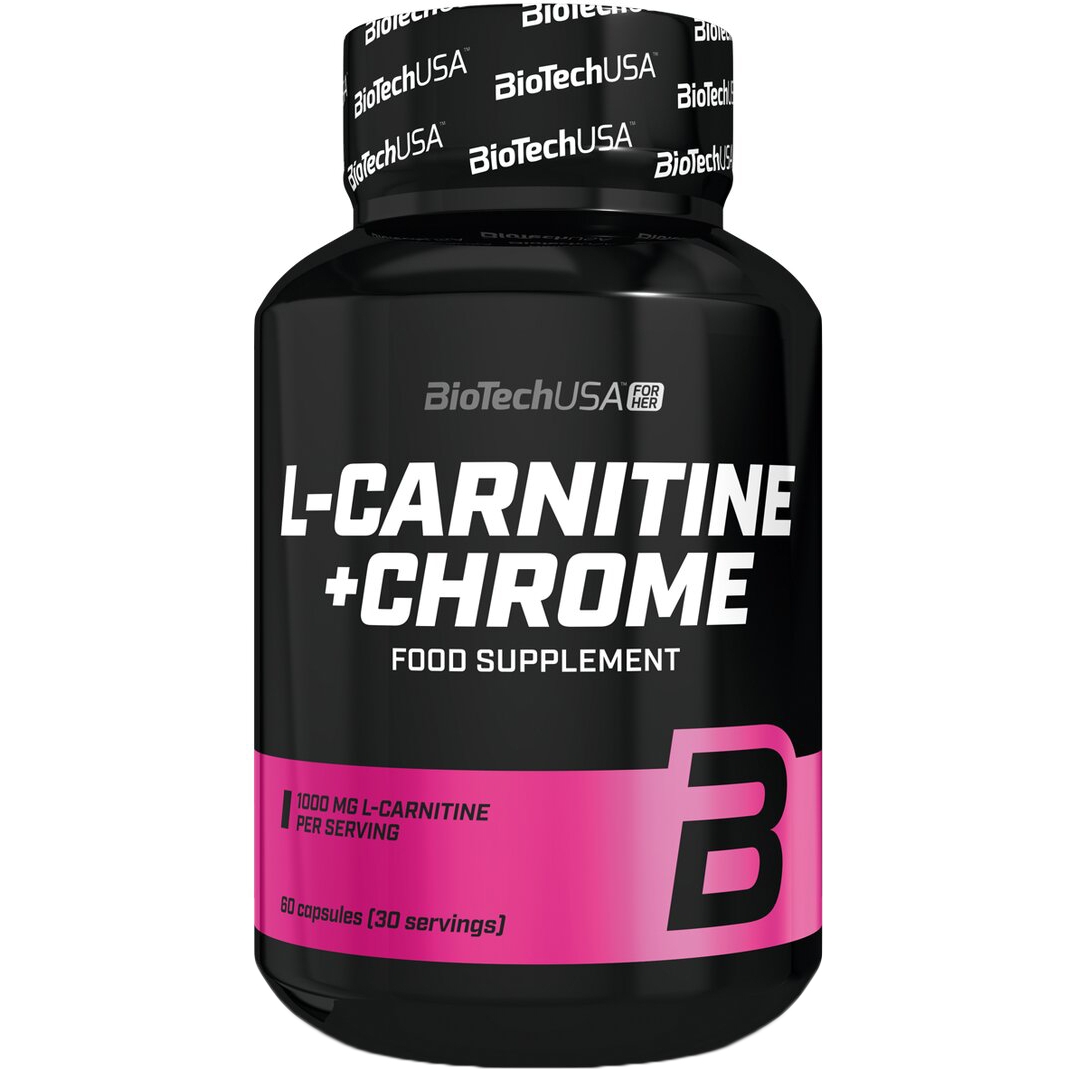 Карнитин BiotechUSA L-Carnitine + Chrome 60 капсул - фото 1