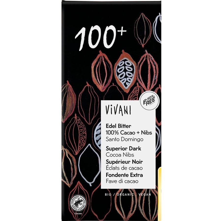 Шоколад черный Vivani Edel Bitter 100% какао органический, 80 г - фото 1