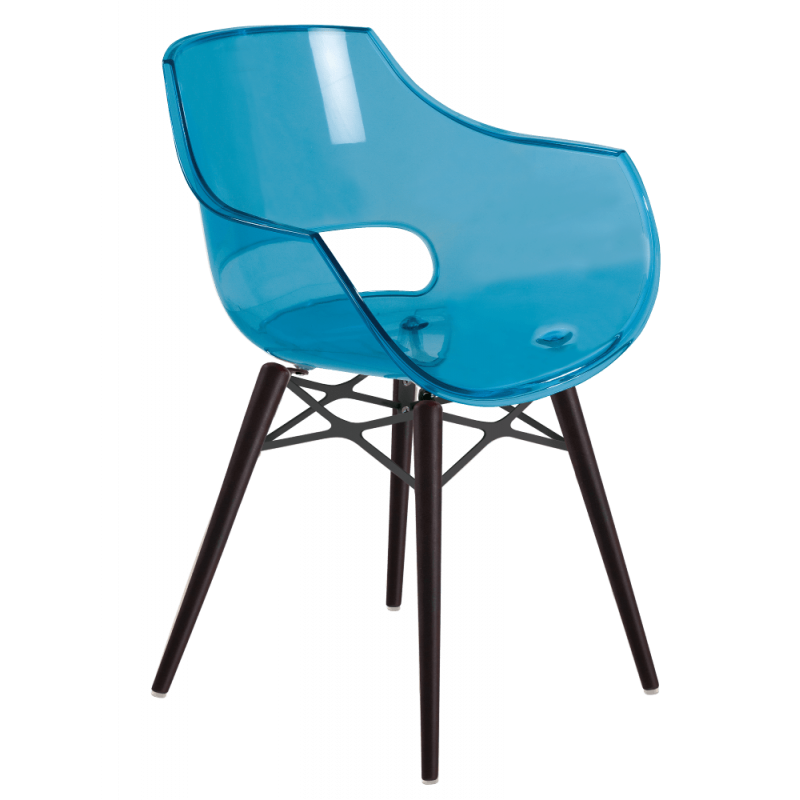 Кресло Papatya Opal-Wox, бук венге, голубой (4820150080129) - фото 1