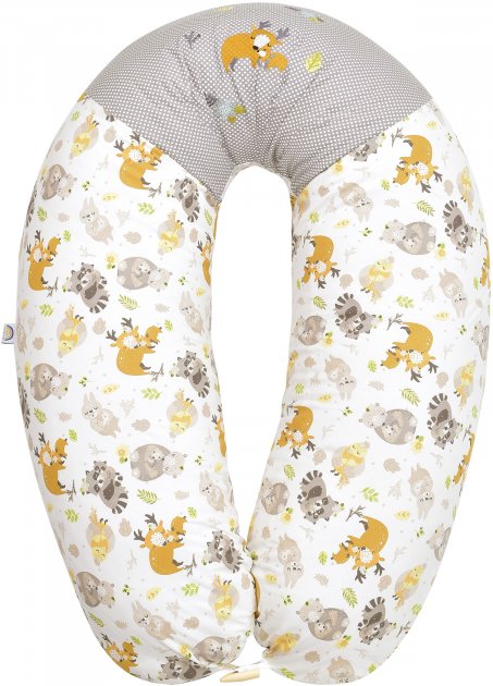 Подушка для беременных и кормления Papaella Обнимашки с вышивкой, 190х30 см (8-31481) - фото 1