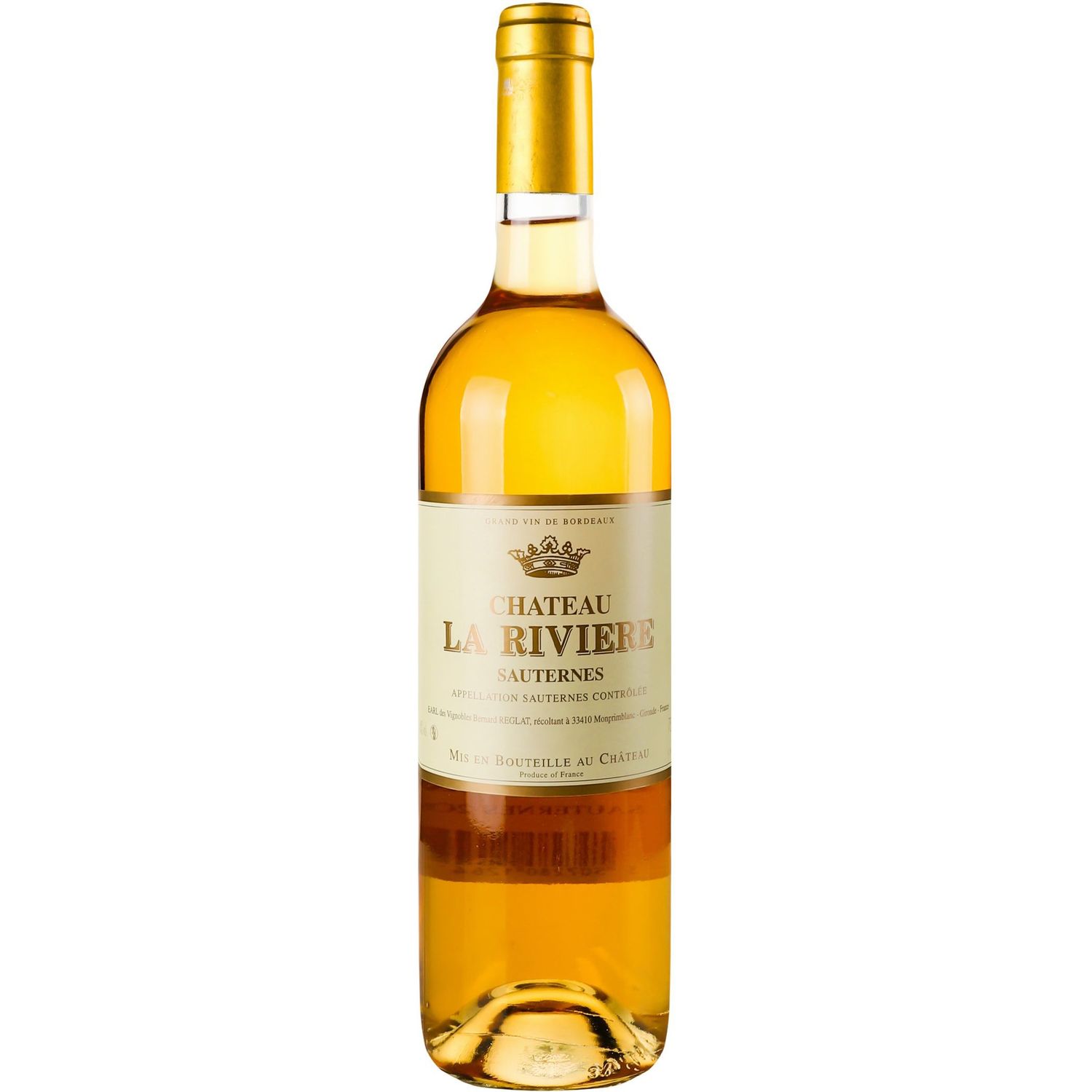 Вино Chateau la Riviere Sauternes White, біле, солодке, 14%, 0,75 л (863052) - фото 1