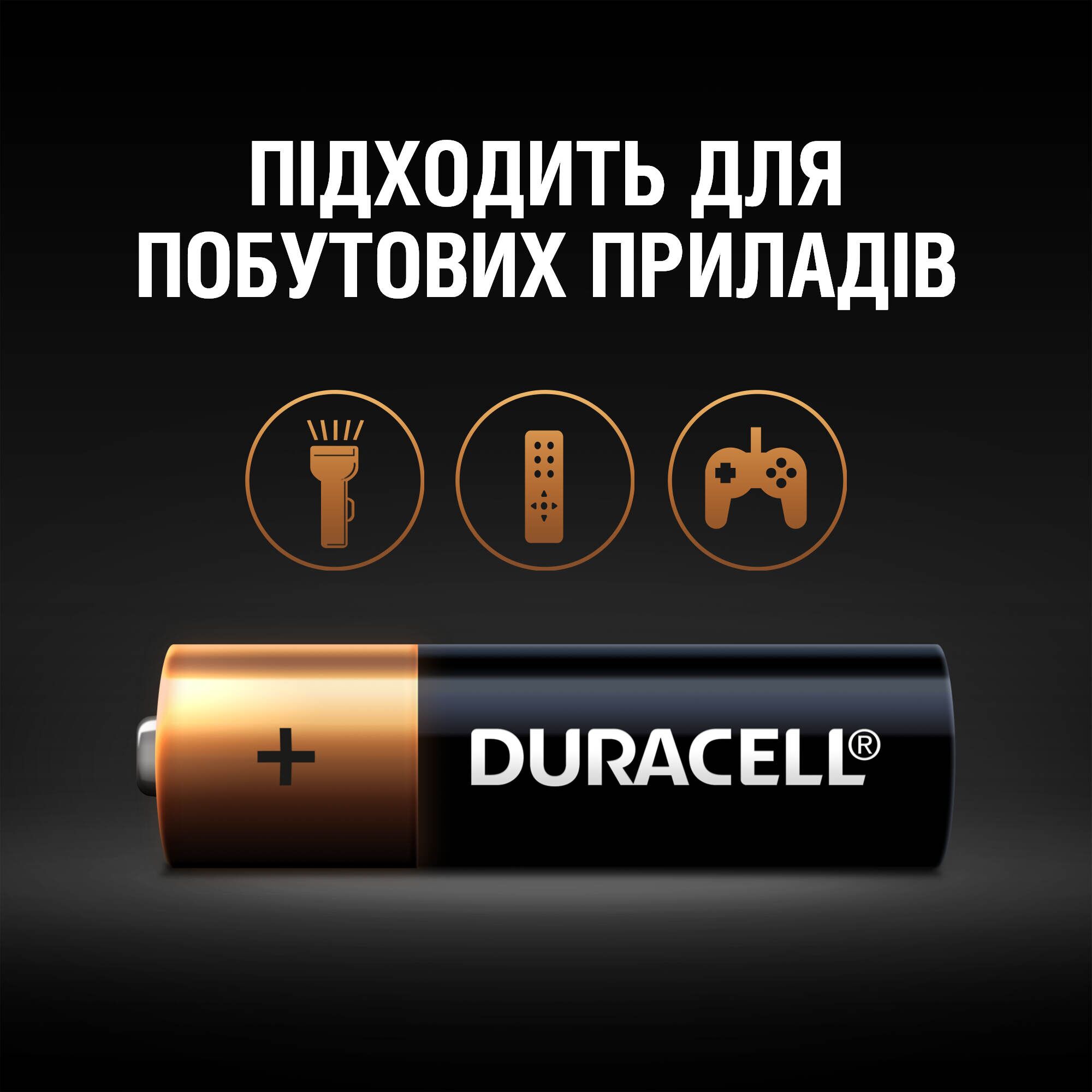 Лужні батарейки пальчикові Duracell Basic 1.5 V АA LR6/MN1500, 10 шт. (5000394152496) - фото 5