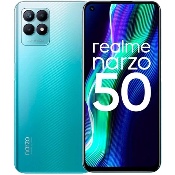 Смартфон Realme Narzo 50 4/128GB Speed Blue - фото 1