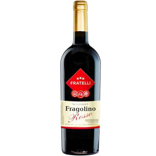 Вино Fratelli Fragolino Rosso, червоне, напівсолодке, 0,75 л - фото 1