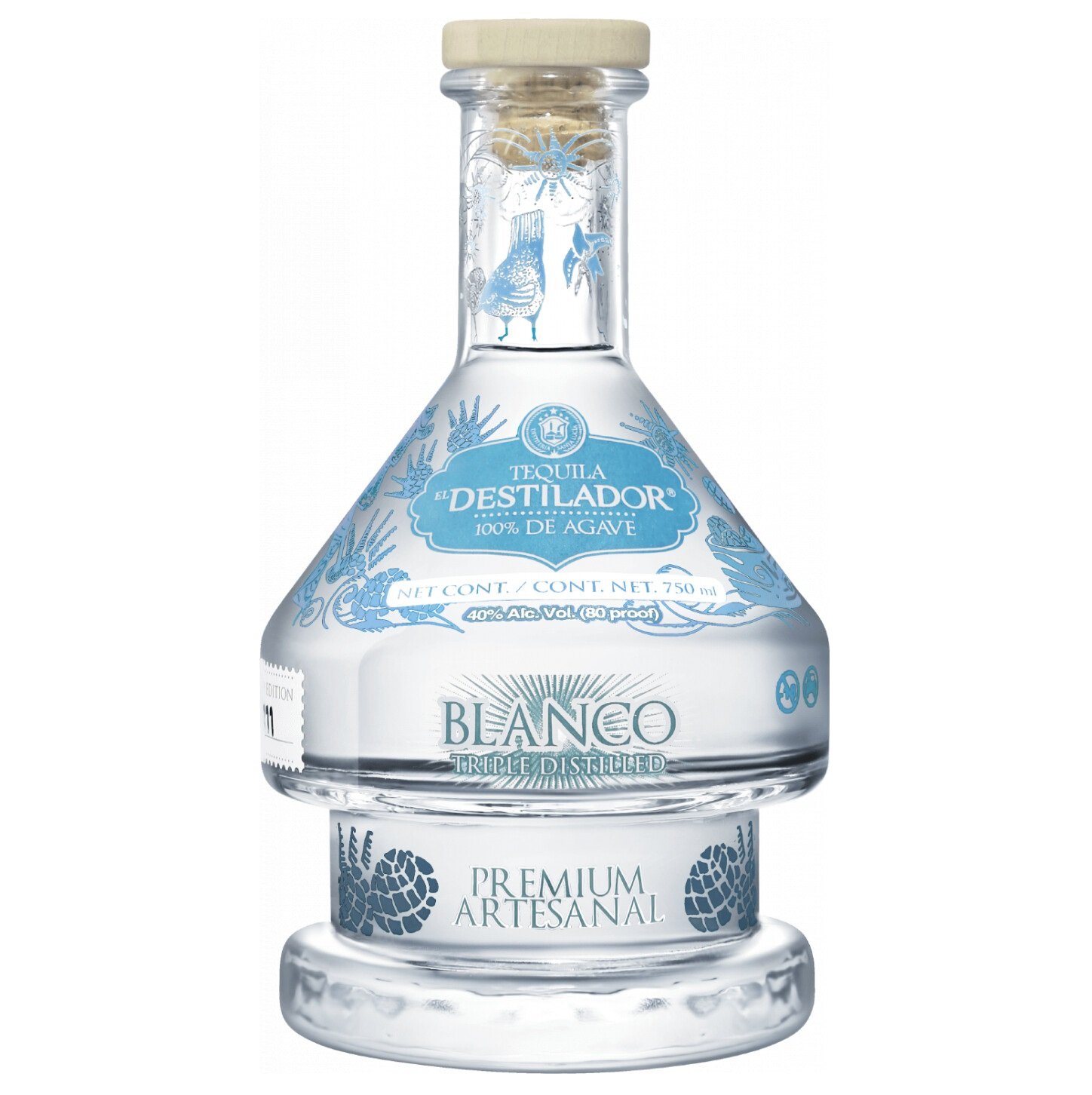 Текіла Destileria Santa Lucia El Destilador Premium Artesanal Blanco 100% Agave, 40%, 0,75 л - фото 2