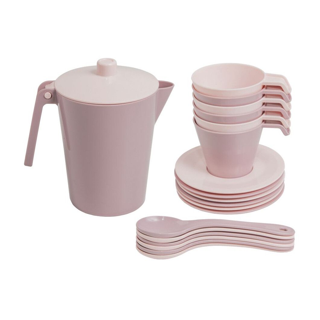 Игровой набор посуды Tigres Релакс, 6 персон, 19 элементов, розовый (39804) - фото 1