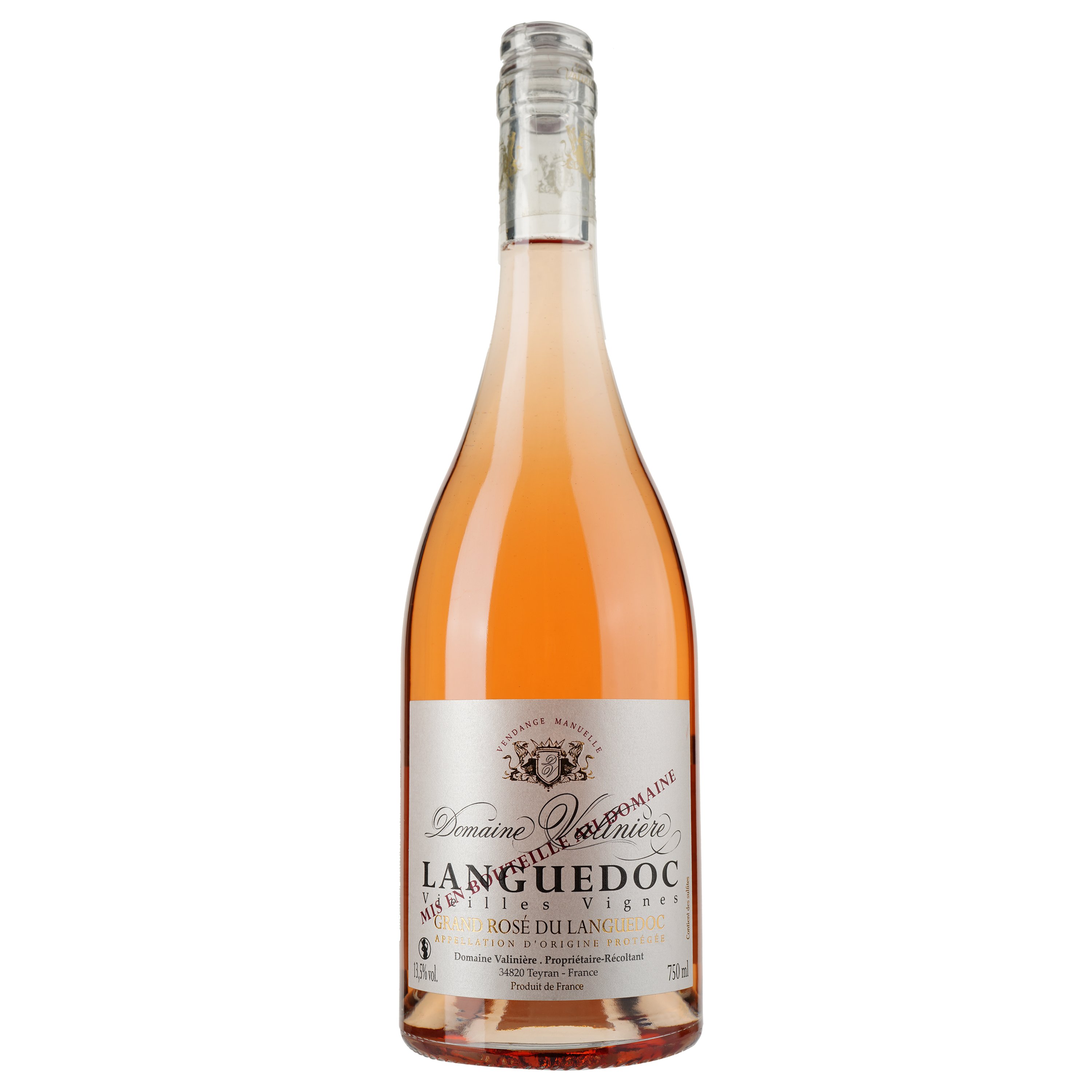 Вино Domaine Valiniere Rose Vieilles Vignes AOP Languedoc, розовое, сухое, 0,75 л - фото 1