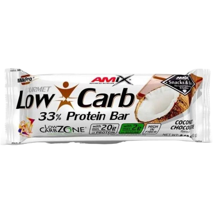 Батончик Amix Low-Carb 33% Protein Bar кокос шоколад 60 г - фото 1