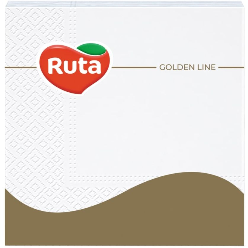 Салфетки Ruta, трехслойные, 33х33 см, 20 шт., белые - фото 1