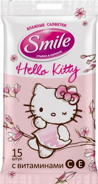 Влажные салфетки Smile Hello Kitty, 15 шт. - фото 2