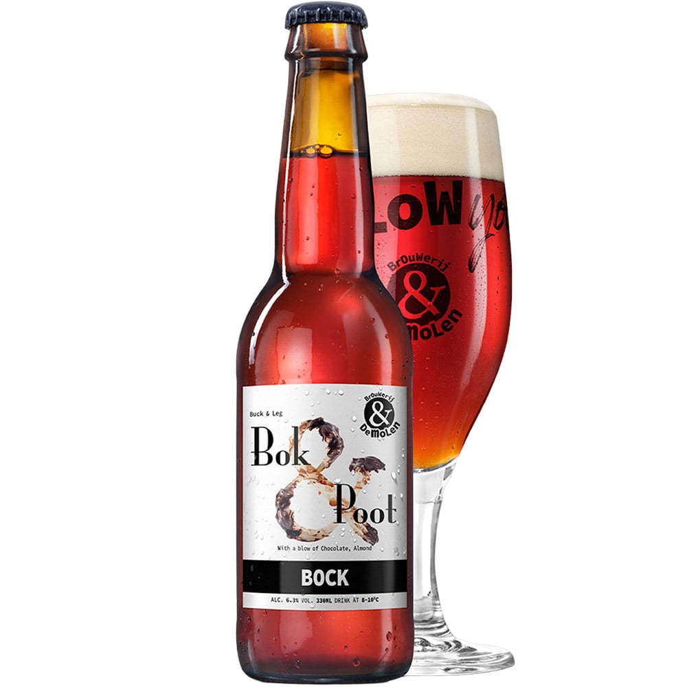 Пиво De Molen Bok & Poot Bock, полутемное, 6,3%, 0,33 л - фото 2