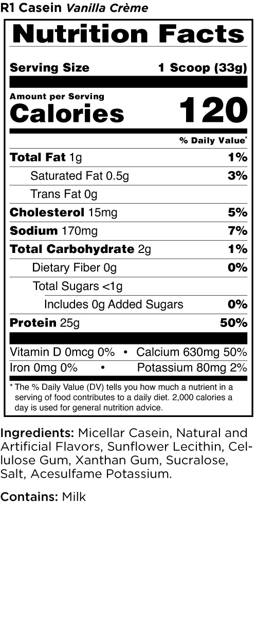 Протеїн Rule 1 R1 Casein Ванільний крем 1820 г - фото 3