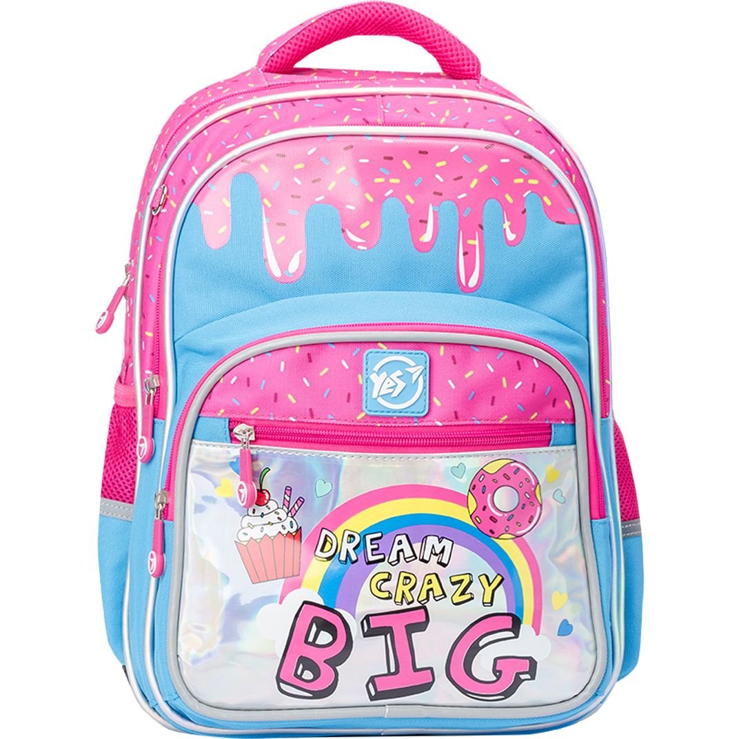 Рюкзак шкільний Yes S-37 Dream Crazy, рожевий з блакитним (558164) - фото 1