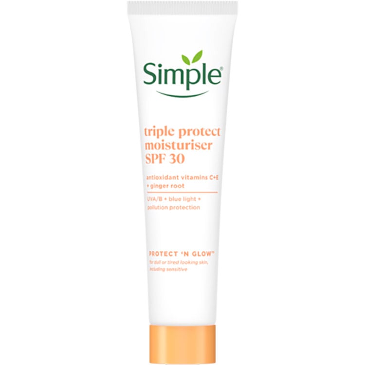 Увлажняющий крем Simple Protect & Glow тройная защита из SPF 30, 40 мл - фото 1