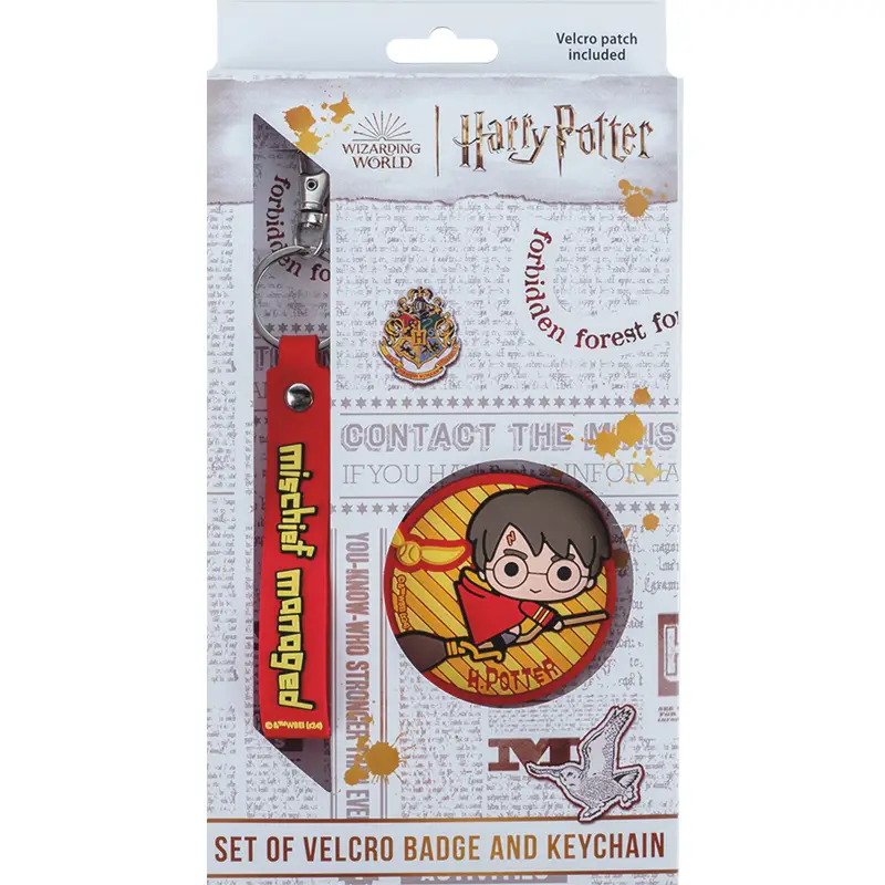 Набор бейдж на липучке и брелок-подвеска Kite Harry Potter HP24-3010 - фото 1