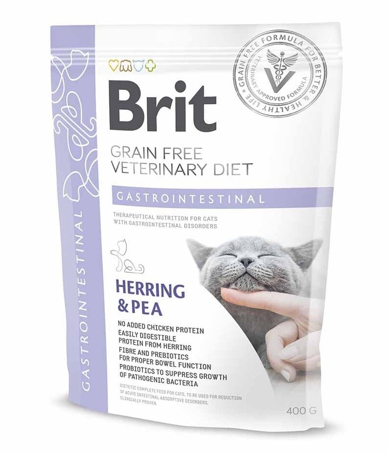 Сухой лечебный корм для кошек с расстройством кишечника Brit GF Veterinary Diets Cat Gastrointestinal, 0,4 кг - фото 1