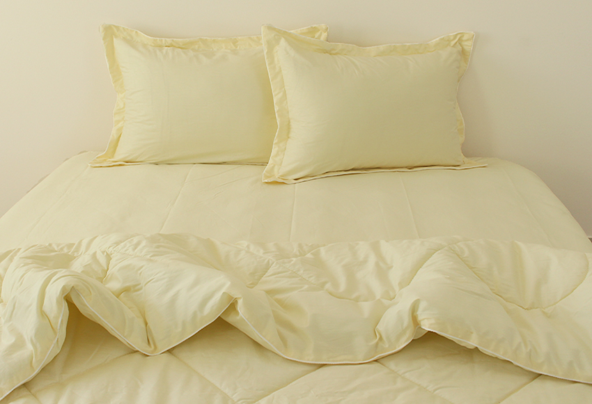 Комплект постільної білизни TAG Tekstil 2-спальний Світло-жовтий 000163671 (Ivory) - фото 2