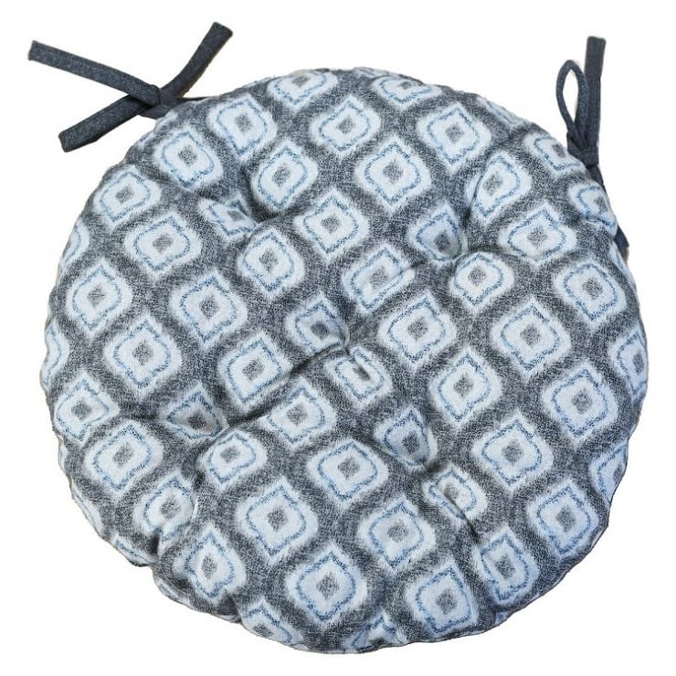 Подушка для стільця Прованс Габріела, кругла, 40 см, сірий (27314) - фото 1