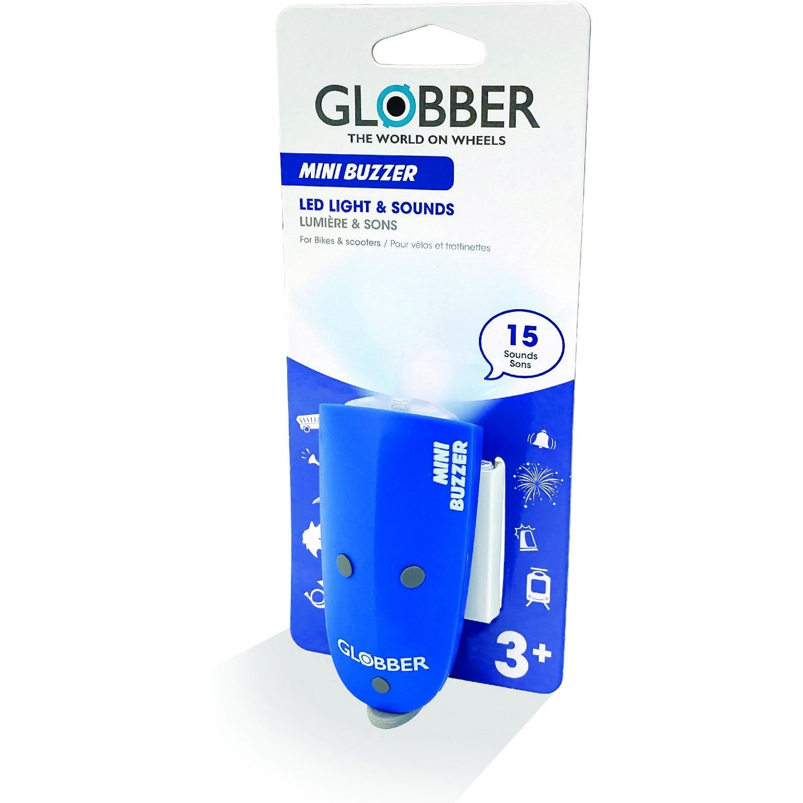 Сигнал звуковий із ліхтариком Globber Mini Buzzer синій (530-100) - фото 2