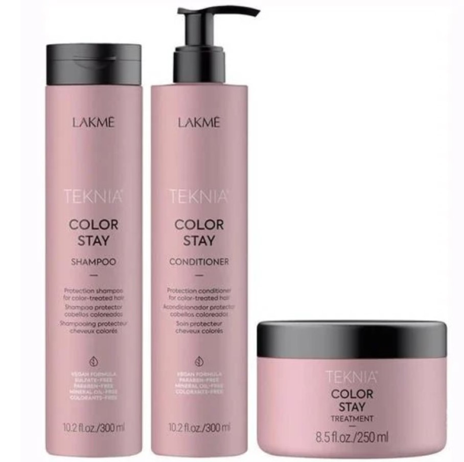 Подарочный набор Lakme Color Stay Travel Pack для окрашенных волос: шампунь 300 мл + кондиционер 300 мл + маска 250 мл - фото 1