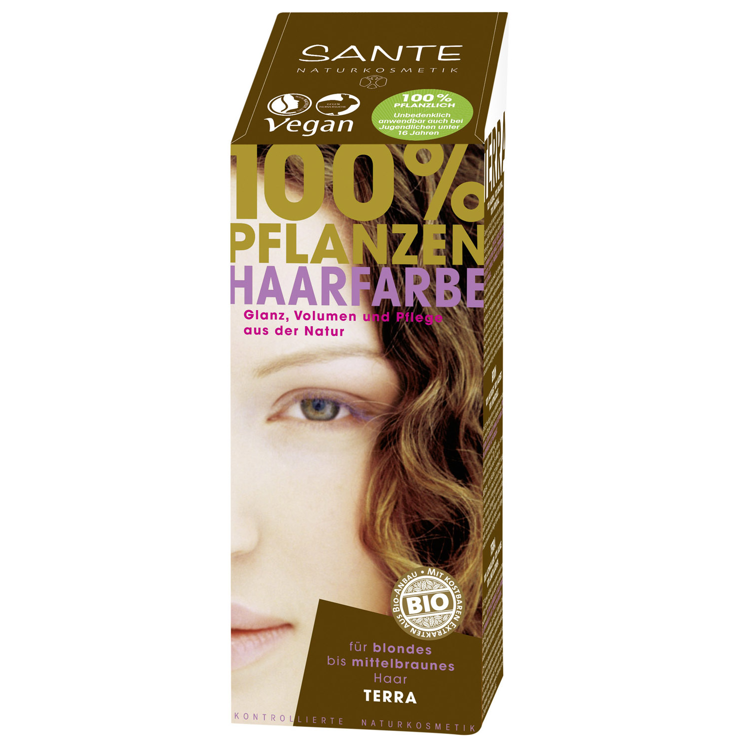 Біо-фарба для волосся Sante Terra, порошкова, рослинна, 100 г - фото 1