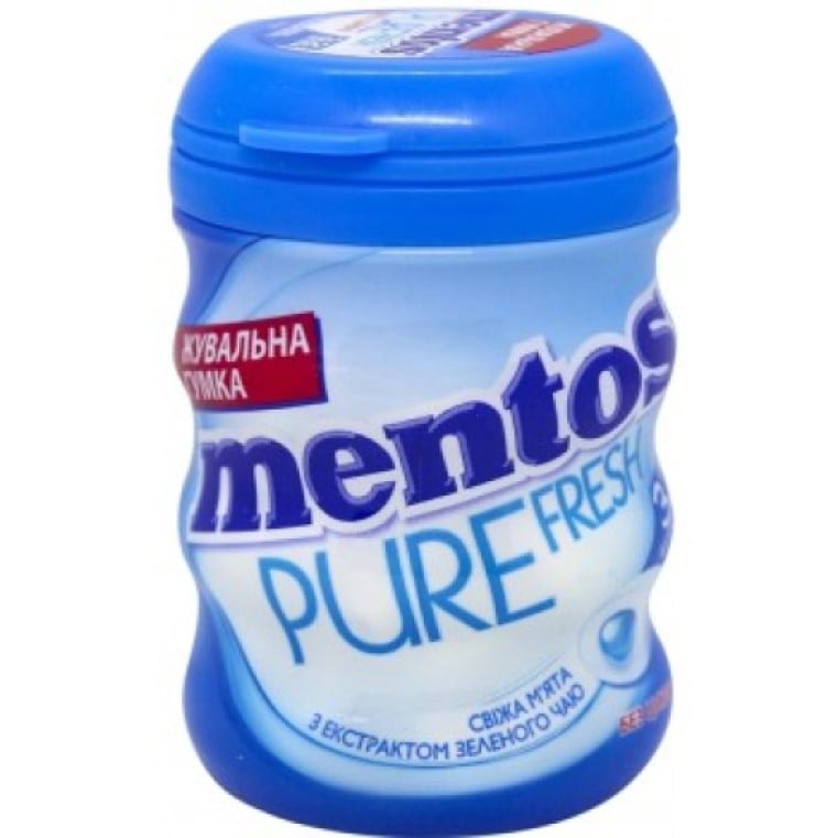 Жевательная резинка Mentos Pure Fresh Мята, с экстрактом зеленого чая, 56 г - фото 1